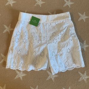 KATE SPADE white shorts with beautiful detail